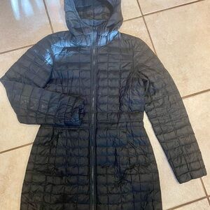 The North Face Quilted Black Hooded Puffer Coat